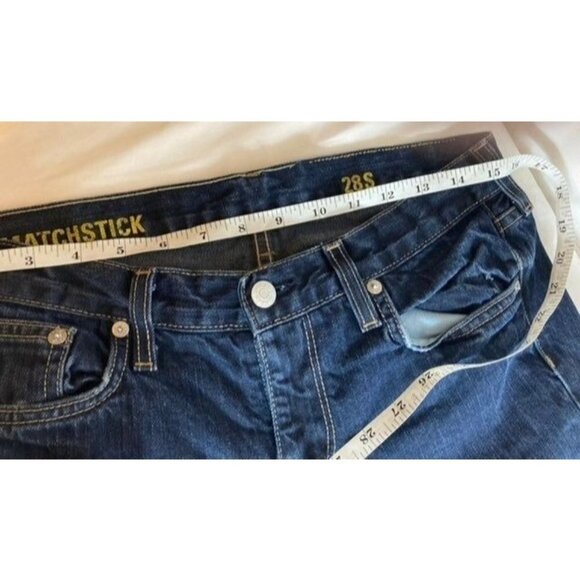 Womens J Crew Matchstick Blue Jeans Straight Leg Mid Rise Raw Hem 28S - Picture 6 of 8